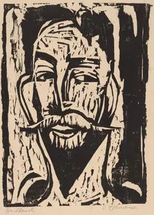 Head of Prof. Dr. Graef, 1915. Creator: Ernst Kirchner