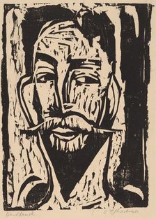 Head of Prof. Dr. Graef, 1915. Creator: Ernst Kirchner