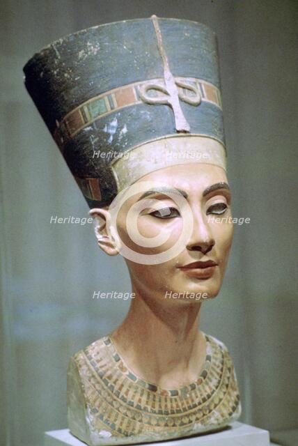 Head of Queen Nefertiti of Egypt. Artist: Unknown