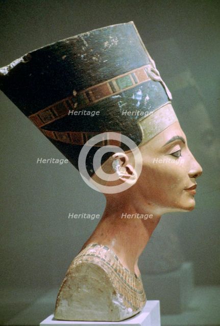 Head of Queen Nefertiti of Egypt. Artist: Unknown