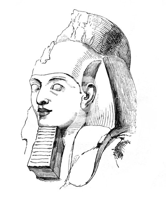 Head of Rameses, 1848. Artist: Unknown