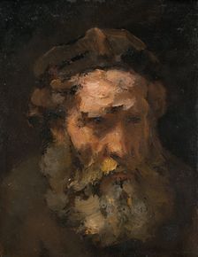Head of Saint Matthew, probably early 1660s. Creator: Workshop of Rembrandt