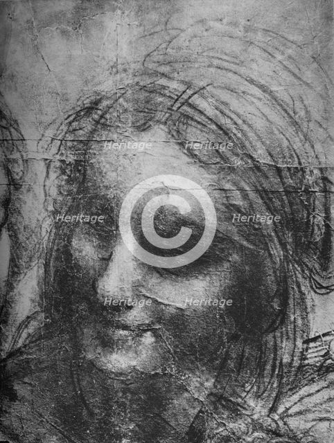 'Head of St. Anne - Virgin and Child with St. Anne and Infant St. John', c1480 (1945). Artist: Leonardo da Vinci.