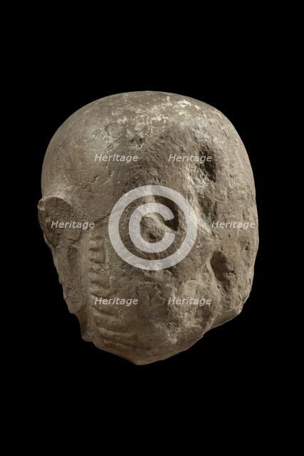 Head of statue of god Min, Naqada II, c3700BC-3200BC. Artist: Unknown.