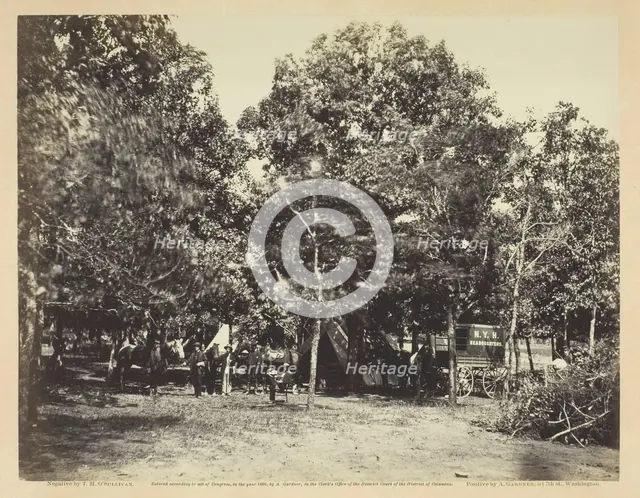 Head-Quarters, New York Herald, Army of the Potomac, September 1863. Creator: Alexander Gardner.