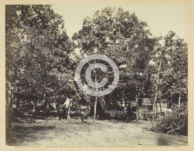 Head-Quarters, New York Herald, Army of the Potomac, September 1863. Creator: Alexander Gardner.