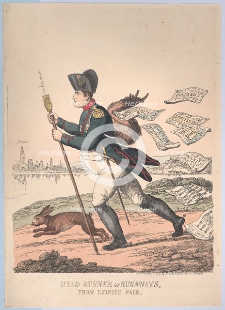 Head Runner or Runaways from the Leipzic Fair, March 2, 1814., March 2, 1814. Creator: Thomas Rowlandson.