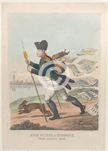 Head Runner or Runaways from the Leipzic Fair, March 2, 1814., March 2, 1814. Creator: Thomas Rowlandson.