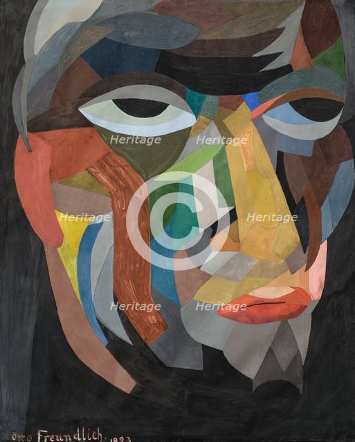 Head (Self-portrait), 1923. Creator: Freundlich, Otto (1878-1943).