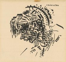 Head (Self-portrait as P. Kubincan), c1930. Creator: Arnold Peter Weisz-Kubincan