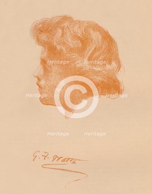 'Head Sketch', c1895, (1896). Artist: George Frederick Watts.