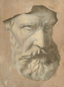 Head study, 1854-1855. Creator: Gyula Benczúr