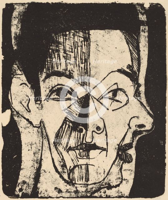 Head Study, 1926. Creator: Ernst Kirchner.