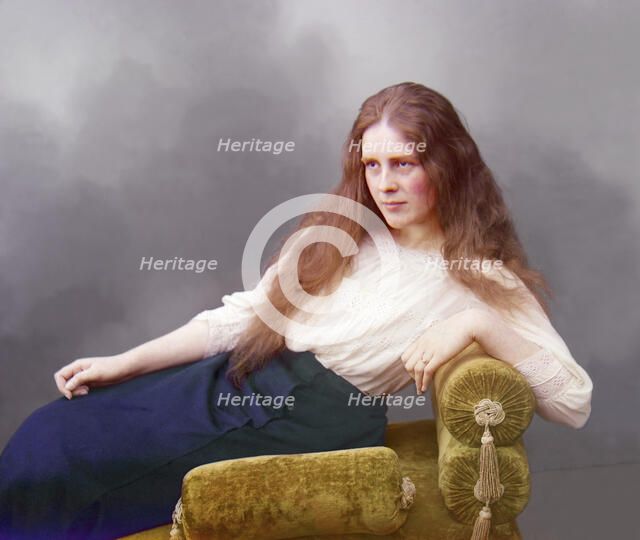 Head study, between 1905 and 1915. Creator: Sergey Mikhaylovich Prokudin-Gorsky.