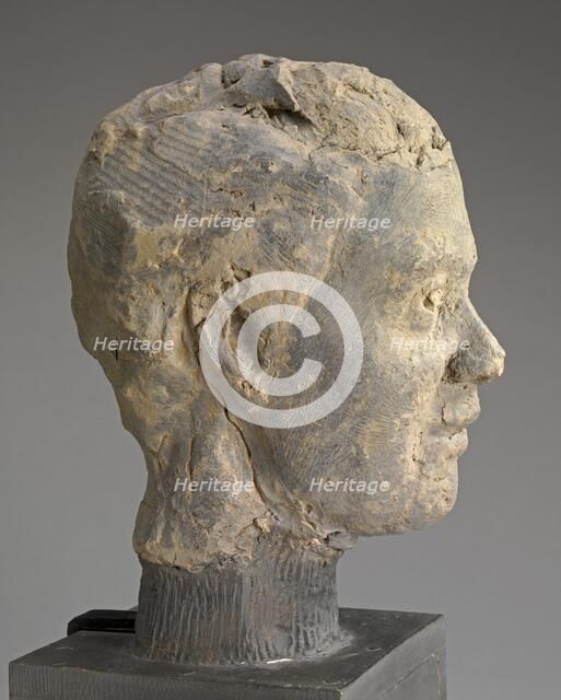 Head, Study for a Portrait of Mme Salle, c. 1892. Creator: Edgar Degas.