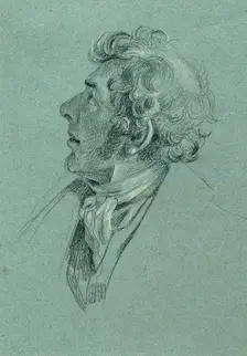 Head study for "Return of Emperor Franz from Pressburg", before 1828. Creator: Johann Peter Krafft