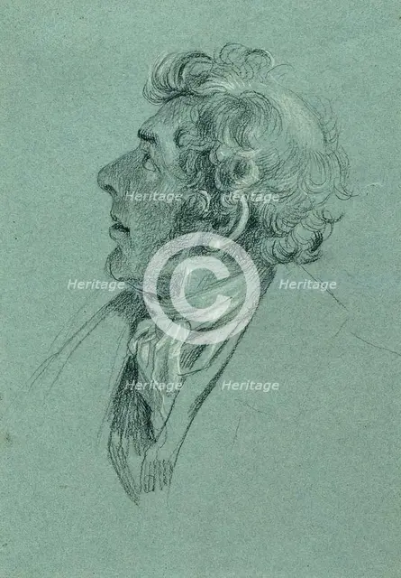 Head study for "Return of Emperor Franz from Pressburg", before 1828. Creator: Johann Peter Krafft.