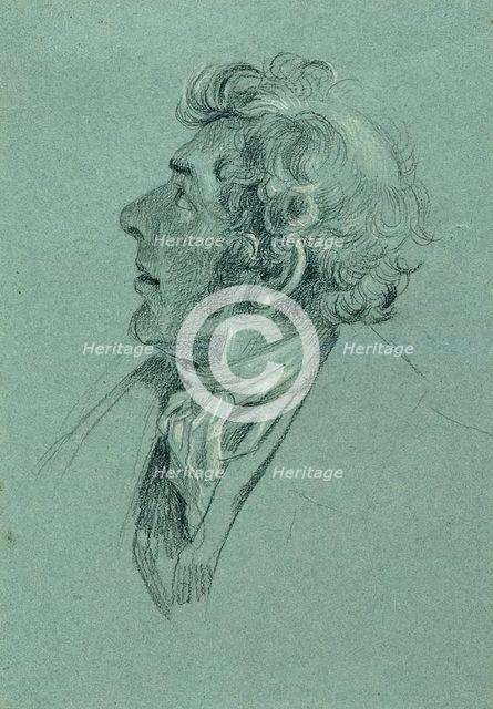 Head study for "Return of Emperor Franz from Pressburg", before 1828. Creator: Johann Peter Krafft.