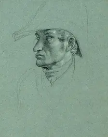 Head study for "Return of Emperor Franz from Pressburg", before 1828. Creator: Johann Peter Krafft