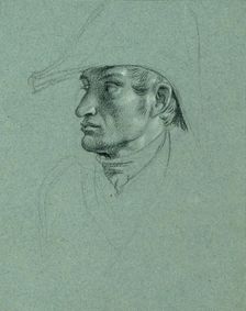 Head study for "Return of Emperor Franz from Pressburg", before 1828. Creator: Johann Peter Krafft