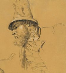 Head study for the Scene from the Tyrolean Struggle for Freedom around 1840. Creator: Johann Peter Krafft