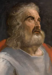 Head Study of a Man with a Beard, c1560. Creator: Frans Floris