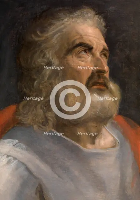Head Study of a Man with a Beard, c1560. Creator: Frans Floris.