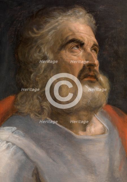 Head Study of a Man with a Beard, c1560. Creator: Frans Floris.