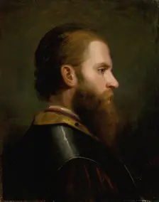 Head Study of a Man, around 1850. Creator: Friedrich von Amerling