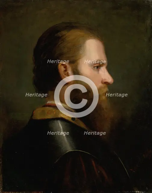 Head Study of a Man, around 1850. Creator: Friedrich von Amerling.