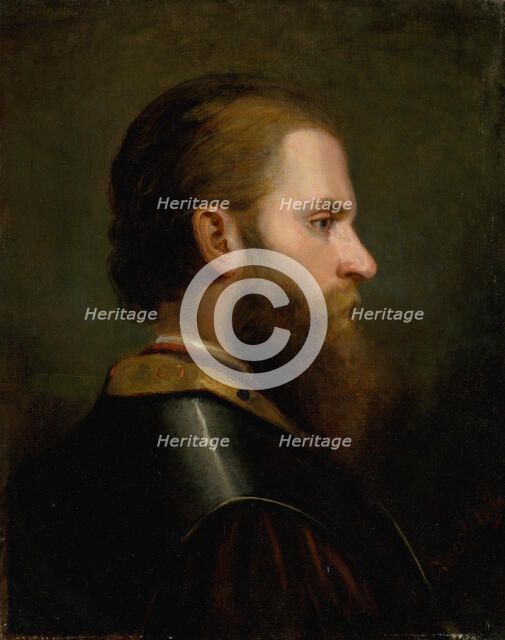 Head Study of a Man, around 1850. Creator: Friedrich von Amerling.