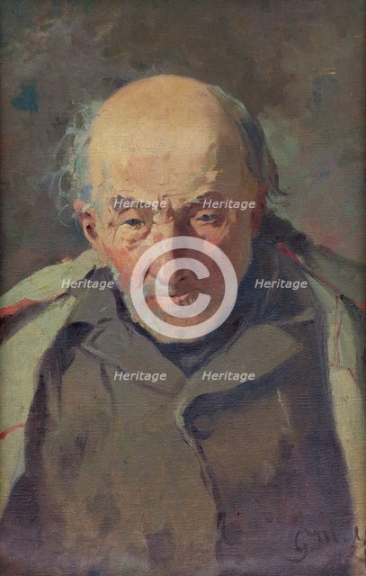 Head Study of a Church Beggar, around 1906. Creator: Gustav Mally.