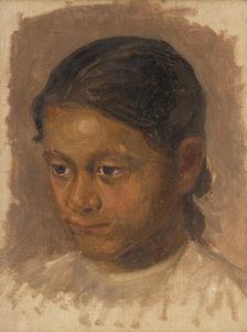 Head study of a girl, c1905. Creator: Eduard Putra