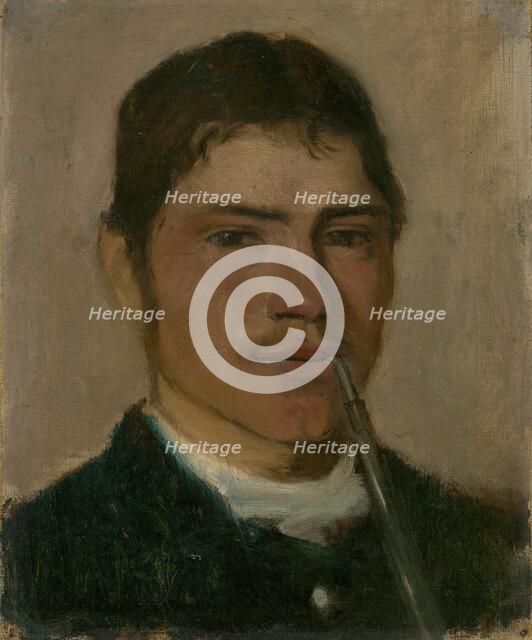 Head Study of a Groom with a Pipe, 1877-1880. Creator: Ladislav Mednyanszky.