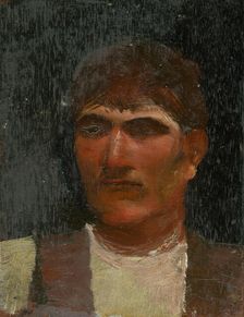 Head Study of a Seated Lad, 1900. Creator: Ladislav Mednyanszky