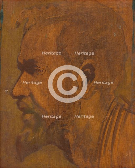 Head Study of a Thinker, 1900-1910. Creator: Ladislav Mednyanszky.