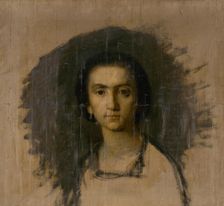 Head Study of a Woman, 1860-1870. Creator: Leopold Horovitz