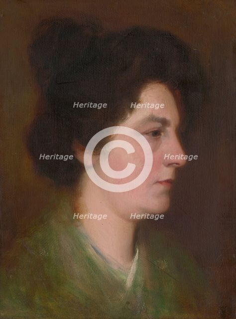 Head Study of a Woman, around 1900. Creator: Ludovit Pitthordt.