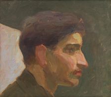 Head study of a young man, c1905. Creator: Eduard Putra