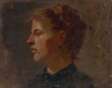 Head Study of a Younger Woman, around 1900. Creator: Ferdinand Katona