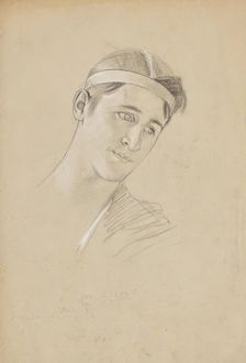 Head study of Achilles, c1892/1893. Creator: Franz von Matsch