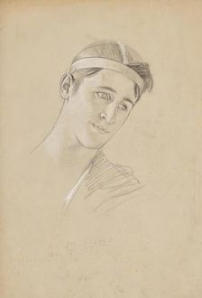 Head study of Achilles, c1892/1893. Creator: Franz von Matsch