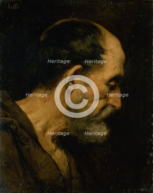 Head study of an old man, 1880-1900. Creator: Eduard Ballo.