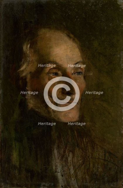 Head Study of an Old Man, around 1890. Creator: Ladislav Mednyanszky.