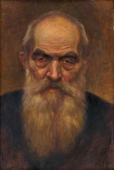 Head study of an old man with a beard, 1920-1923. Creator: Ladislav Treskon