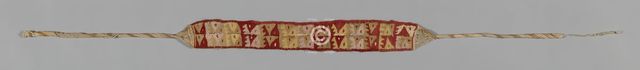Headband or Belt Fragment, Peru, A.D. 1476/1532. Creator: Unknown.