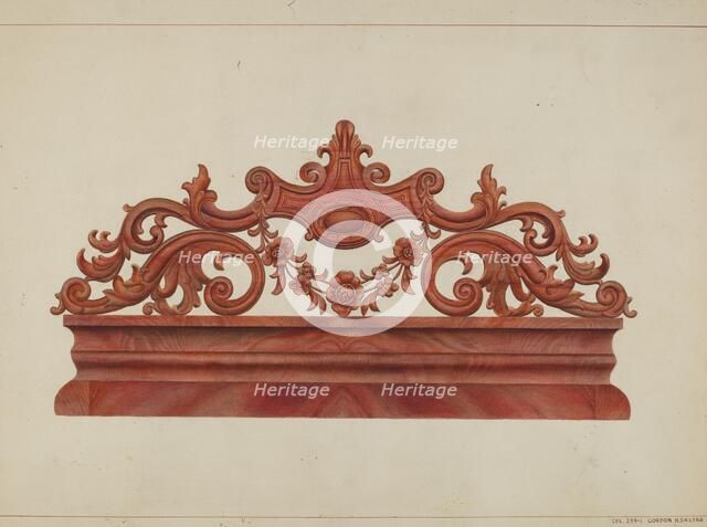 Headboard, c. 1937. Creator: Gordon Saltar.