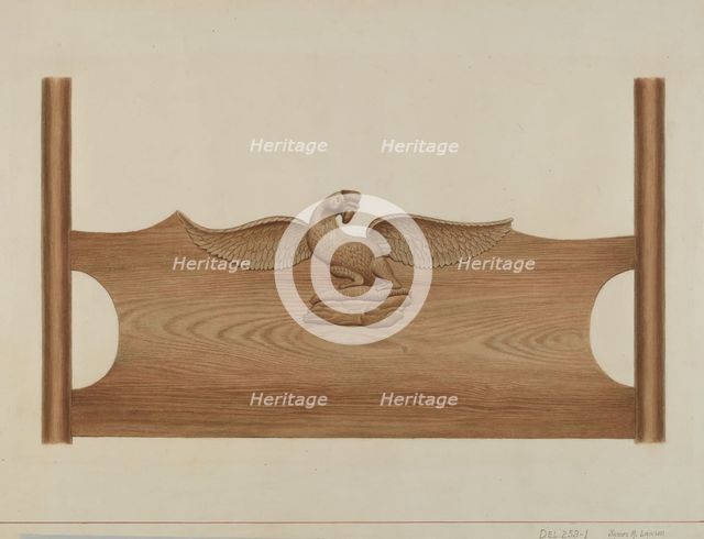 Headboard, c. 1937. Creator: James M. Lawson.