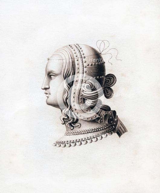 Headdress, early 16th century, (1843).Artist: Henry Shaw