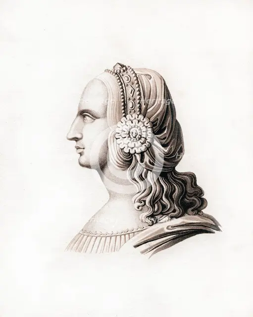 Headdress, early 16th century, (1843).Artist: Henry Shaw
